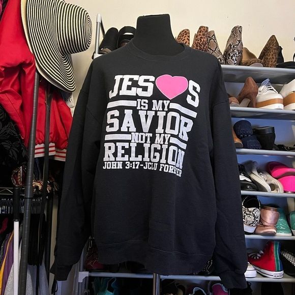 JCLU Tops - Black Crew Neck Sweatshirt - XL